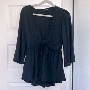 Topshop black shorts romper
